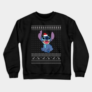 Lilo And Stitch Christmas Knit Pattern Crewneck Sweatshirt